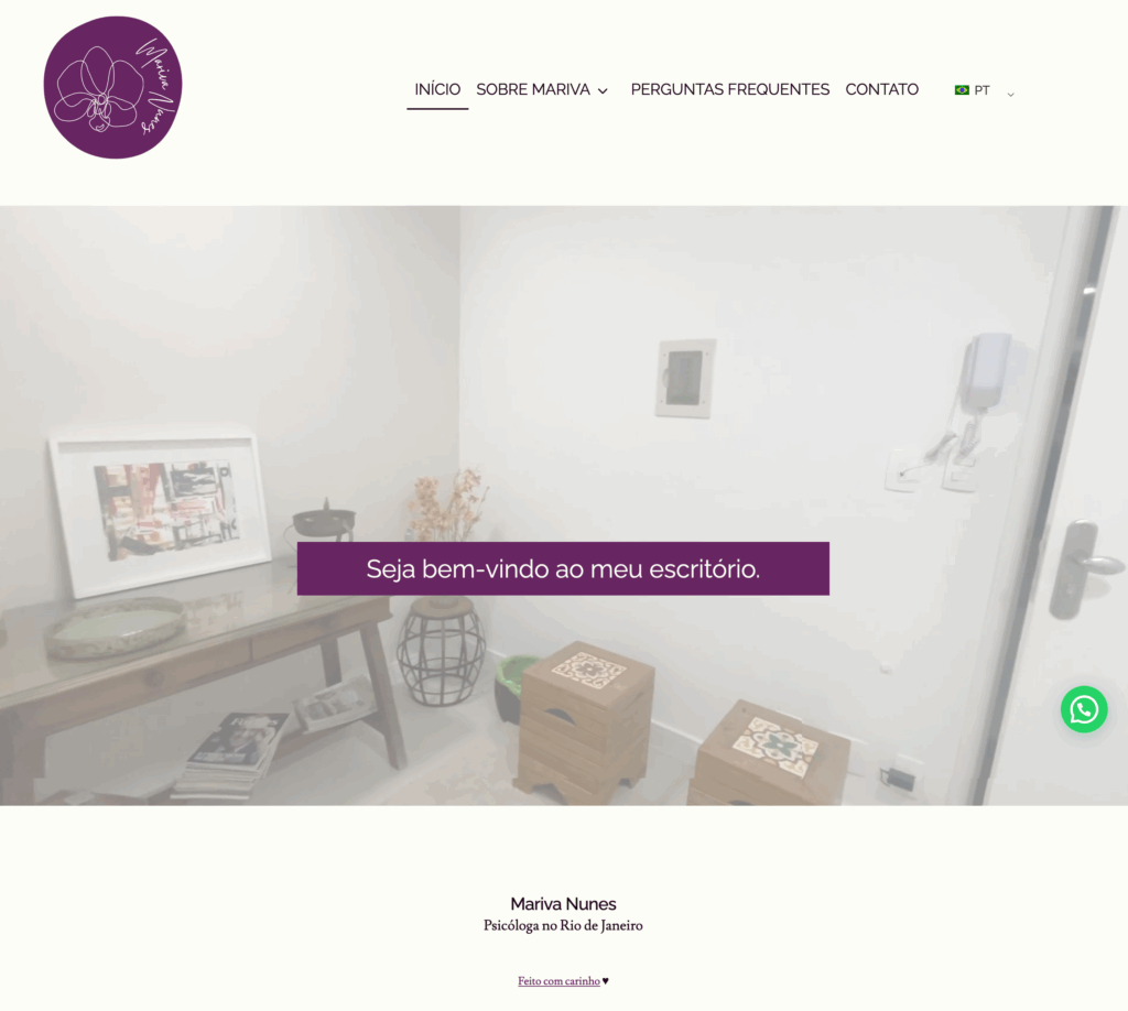 A screenshot displaying a landing page with a large featured video and vibrant welcome message.